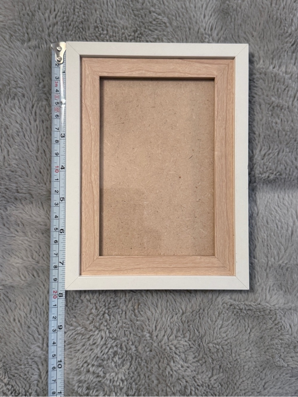 Modern White and Wood Picture Frame 8x6 Outer | Coastal Farmhouse Easel Back
